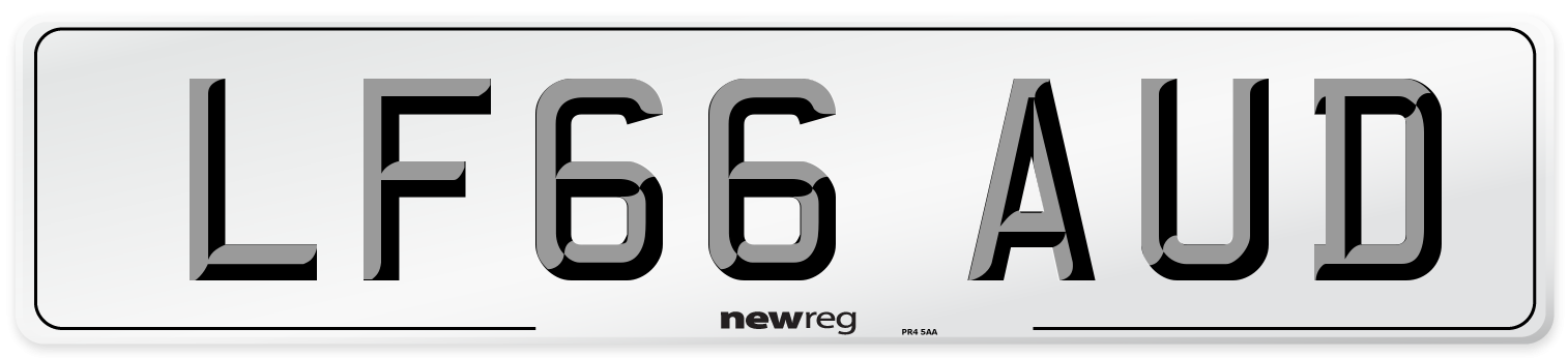 LF66 AUD Number Plate from New Reg